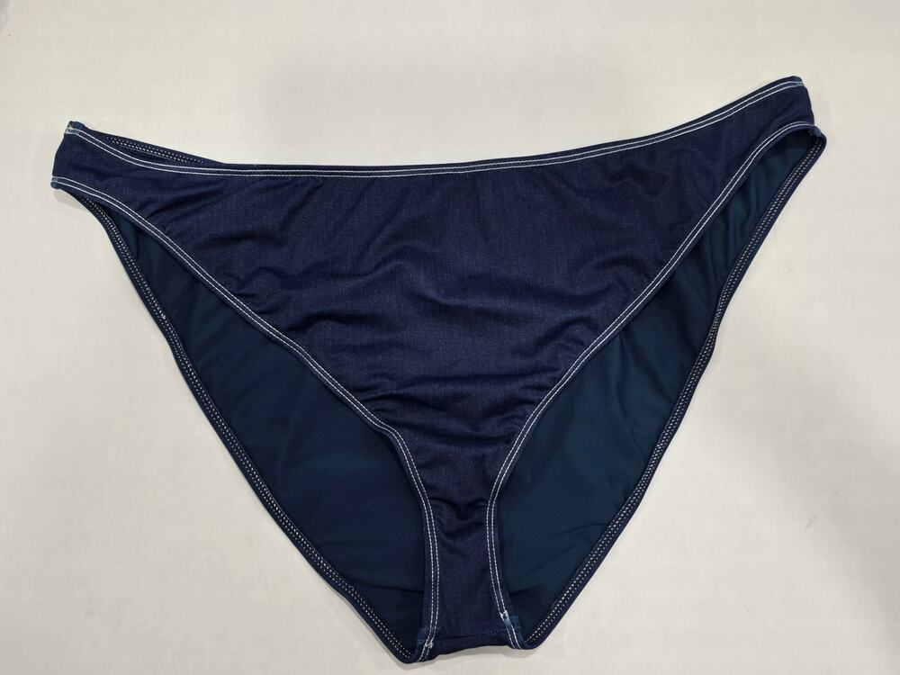 Good American Denim Better Bikini Bottom Size 7 Indigo NWOT